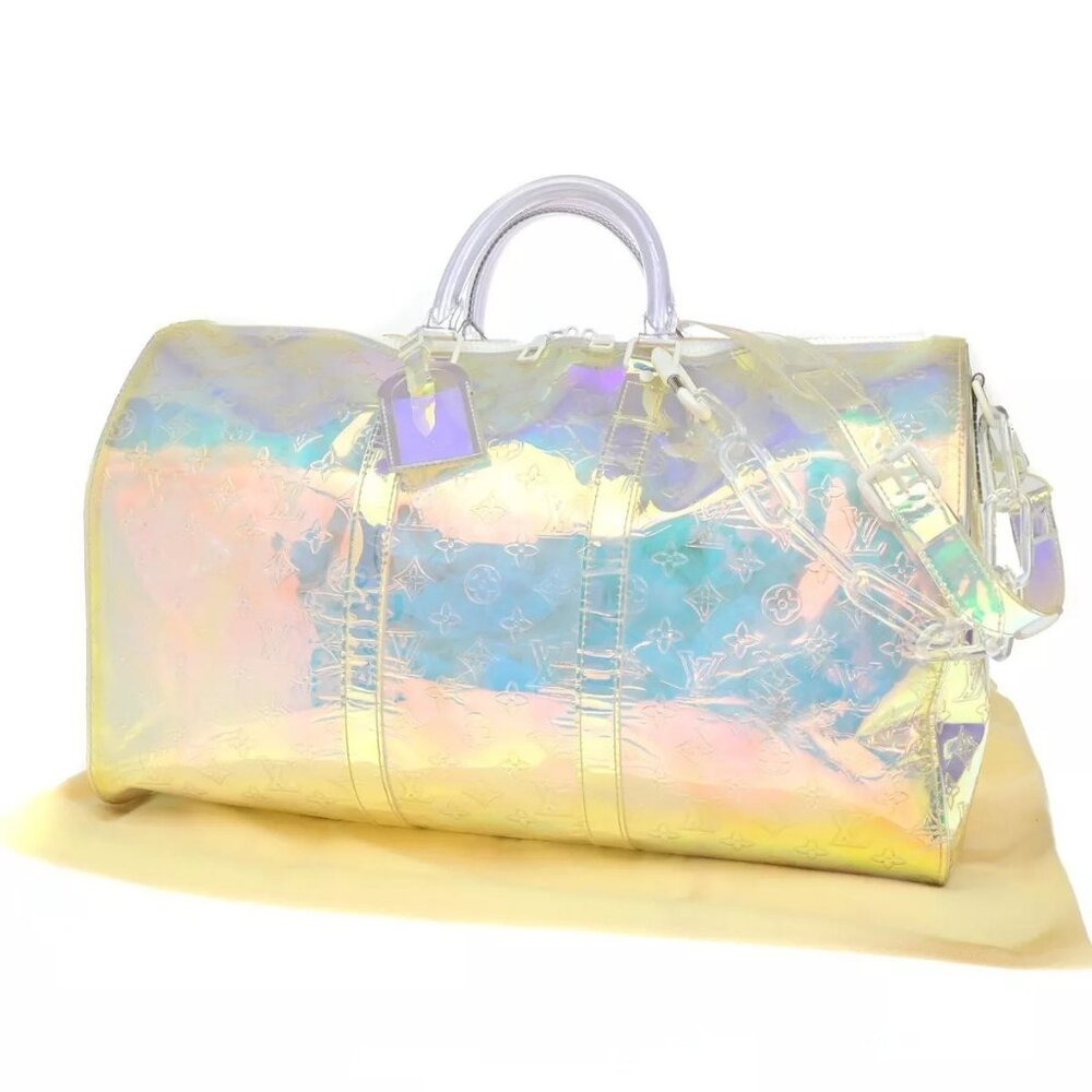 LOUIS VUITTON Keepall Bandouliere 50 Hand Bag Monogram Prism